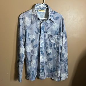 70’s disco scene long sleeve dress shirt. L4